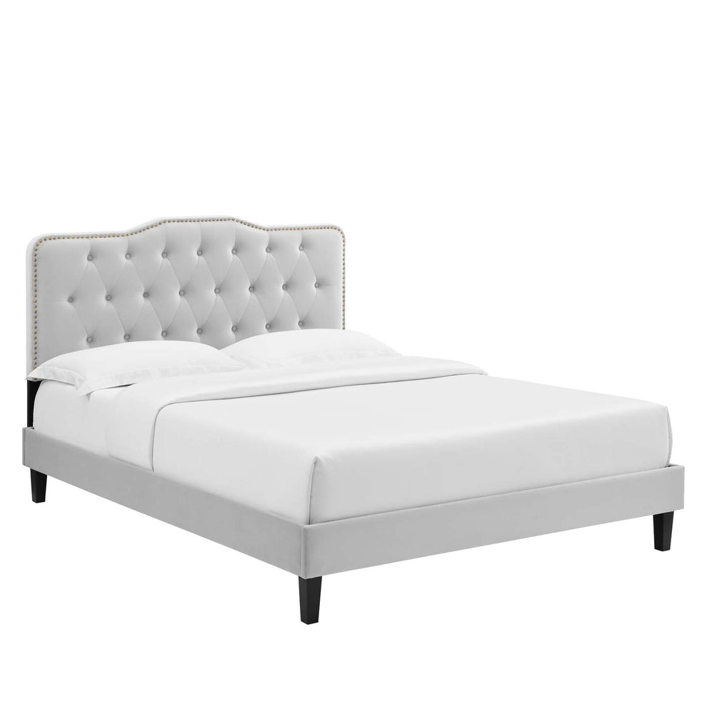 Amber Tufted Performance Velvet King Platform Bed By Modway - MOD-6786 | Beds | Modishstore - 29