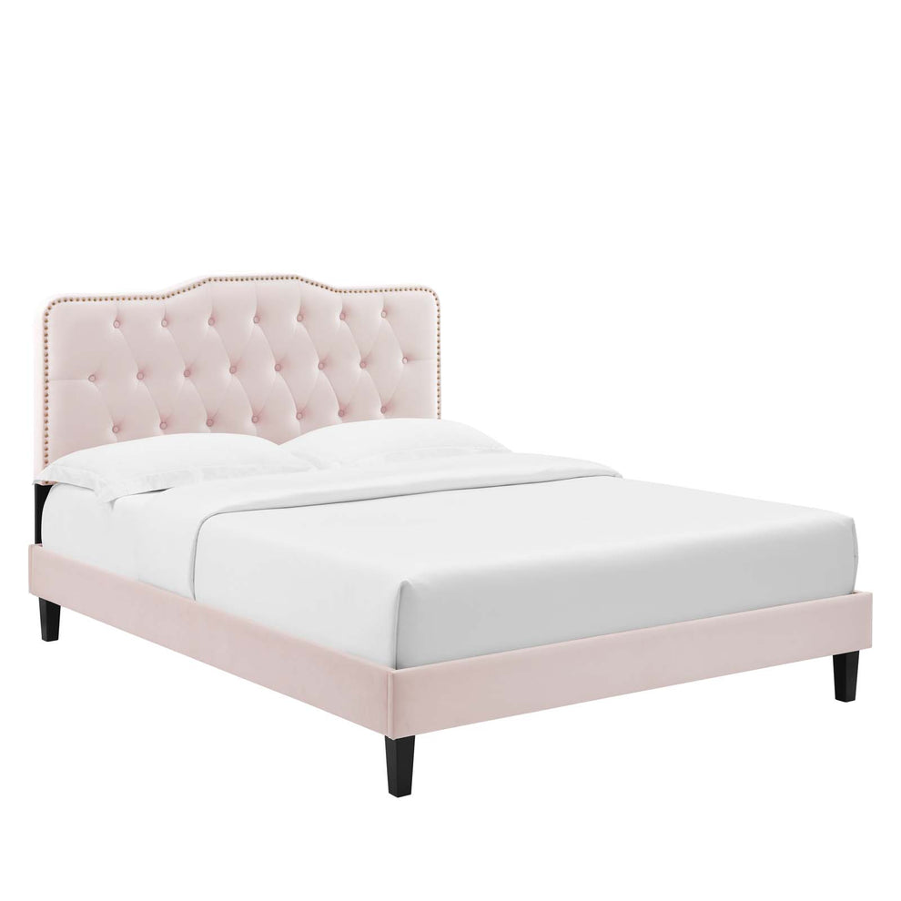 Amber Tufted Performance Velvet King Platform Bed By Modway - MOD-6786 | Beds | Modishstore - 71