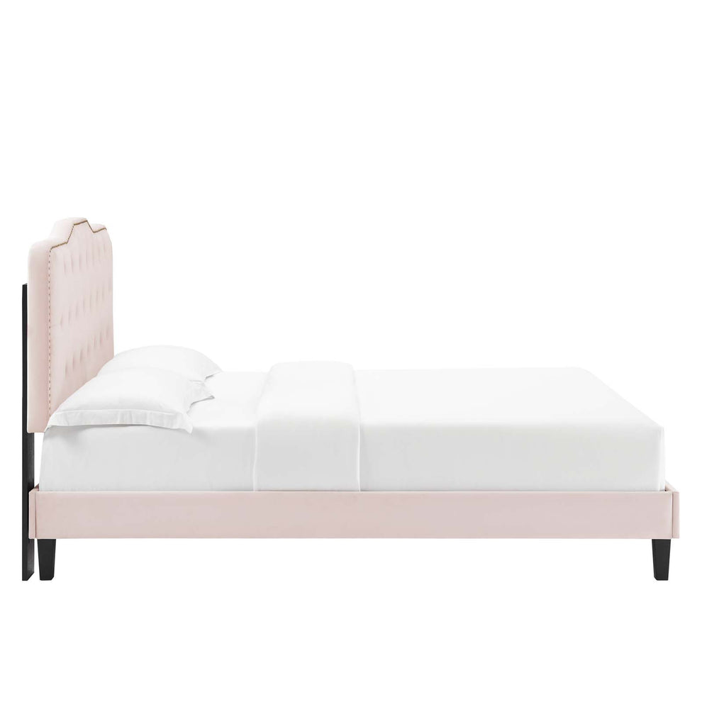 Amber Tufted Performance Velvet King Platform Bed By Modway - MOD-6786 | Beds | Modishstore - 79