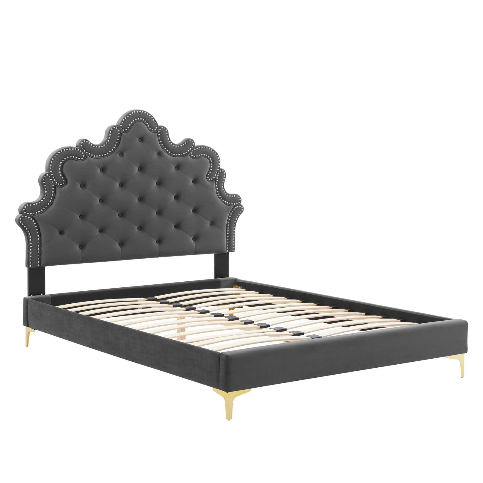 Sasha Button-Tufted Performance Velvet Twin Bed By Modway - MOD-6787 | Beds | Modishstore - 5