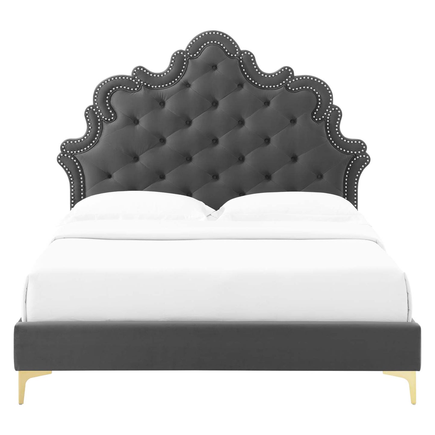 Sasha Button-Tufted Performance Velvet Twin Bed By Modway - MOD-6787 | Beds | Modishstore - 7