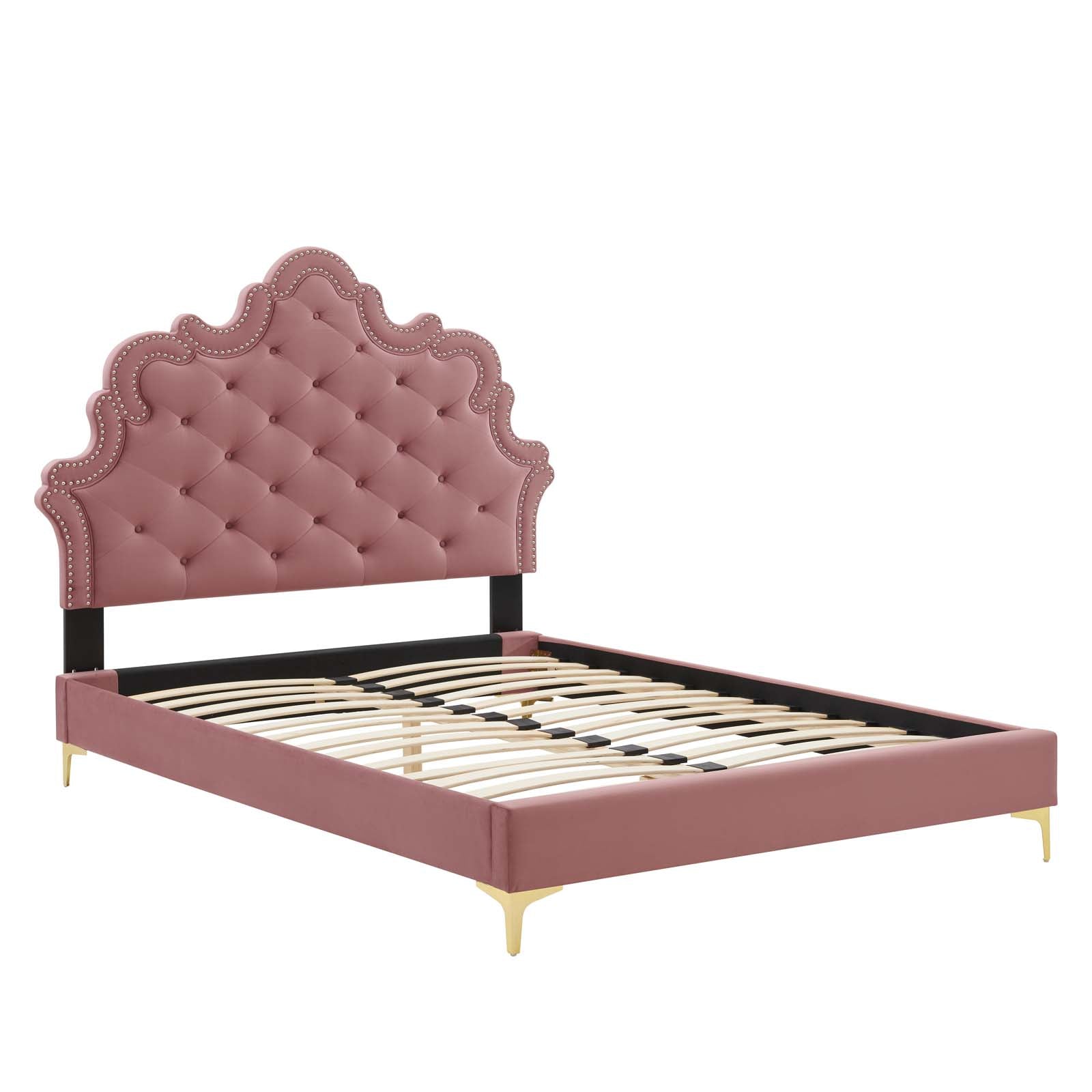 Sasha Button-Tufted Performance Velvet Twin Bed By Modway - MOD-6787 | Beds | Modishstore - 16