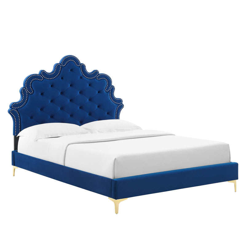 Sasha Button-Tufted Performance Velvet Twin Bed By Modway - MOD-6787 | Beds | Modishstore - 23