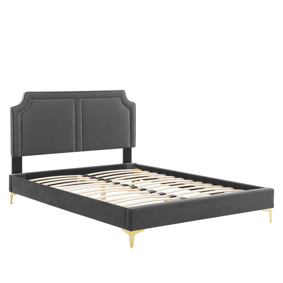 Novi Performance Velvet Twin Bed By Modway - MOD-6788 | Beds | Modishstore - 5