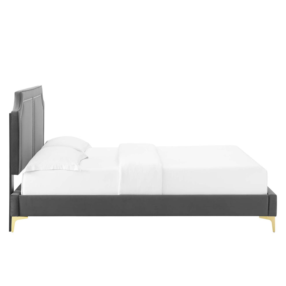 Novi Performance Velvet Twin Bed By Modway - MOD-6788 | Beds | Modishstore - 6