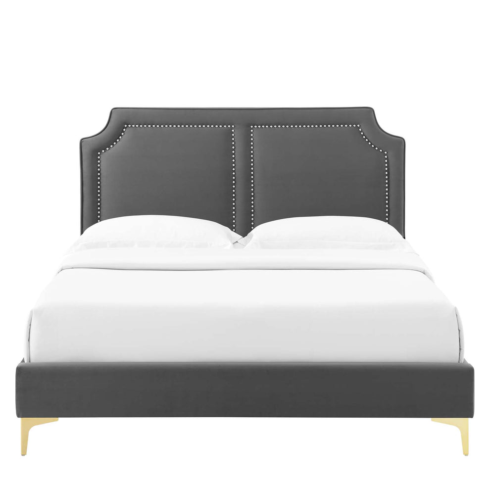 Novi Performance Velvet Twin Bed By Modway - MOD-6788 | Beds | Modishstore - 7