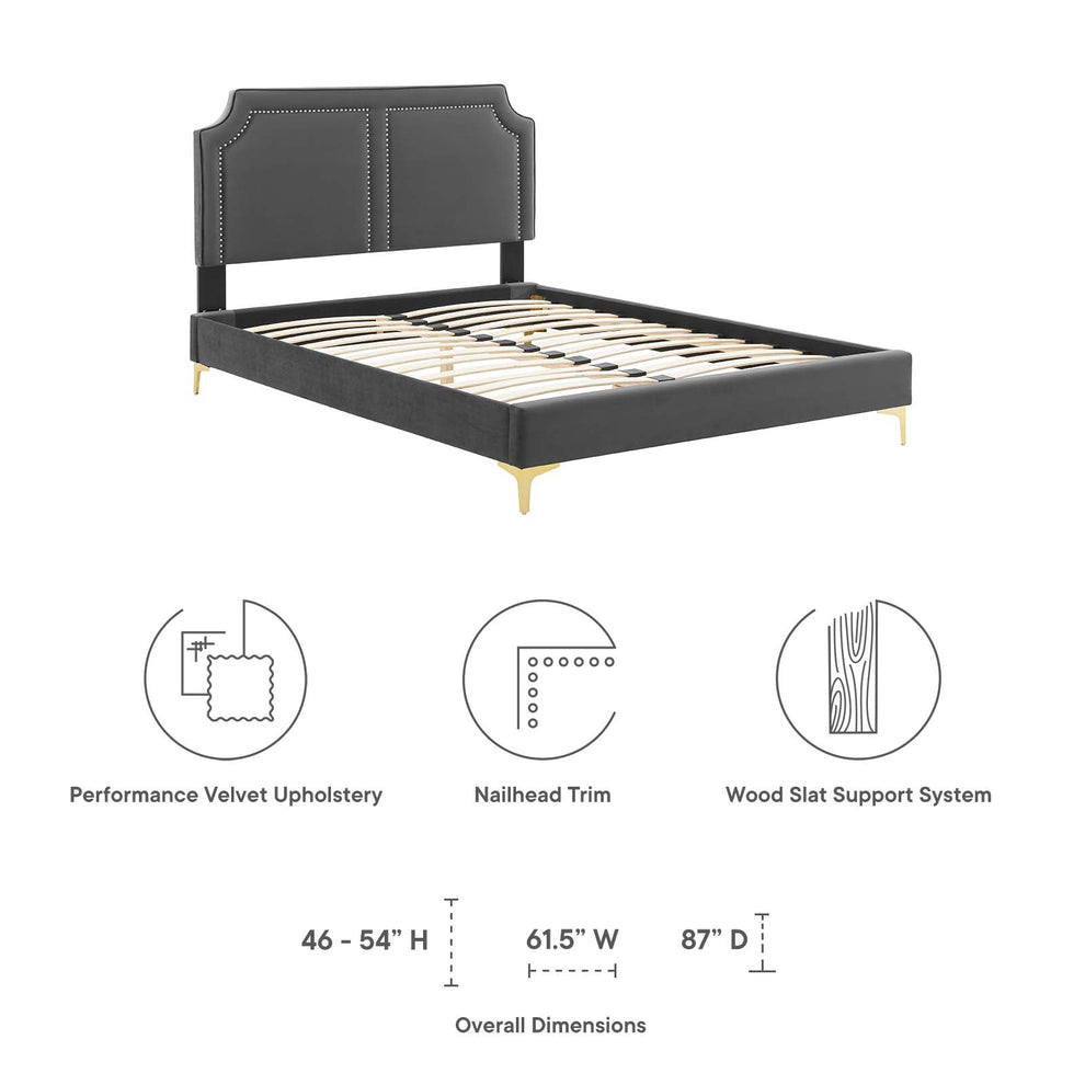 Novi Performance Velvet Twin Bed By Modway - MOD-6788 | Beds | Modishstore - 10