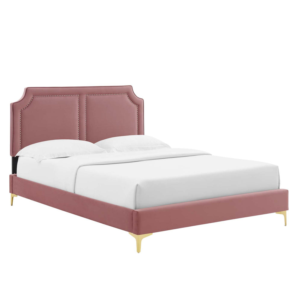 Novi Performance Velvet Twin Bed By Modway - MOD-6788 | Beds | Modishstore - 12