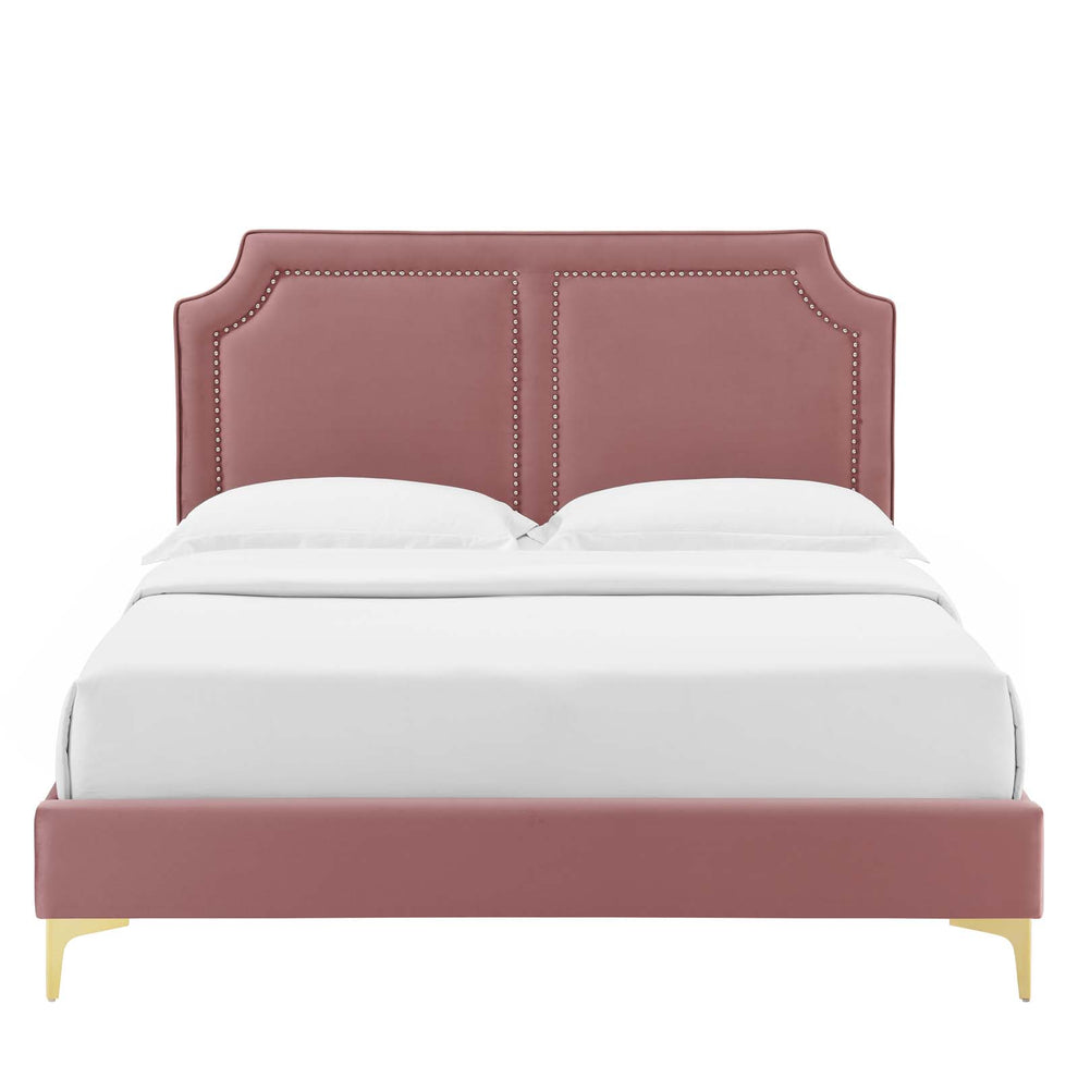 Novi Performance Velvet Twin Bed By Modway - MOD-6788 | Beds | Modishstore - 18