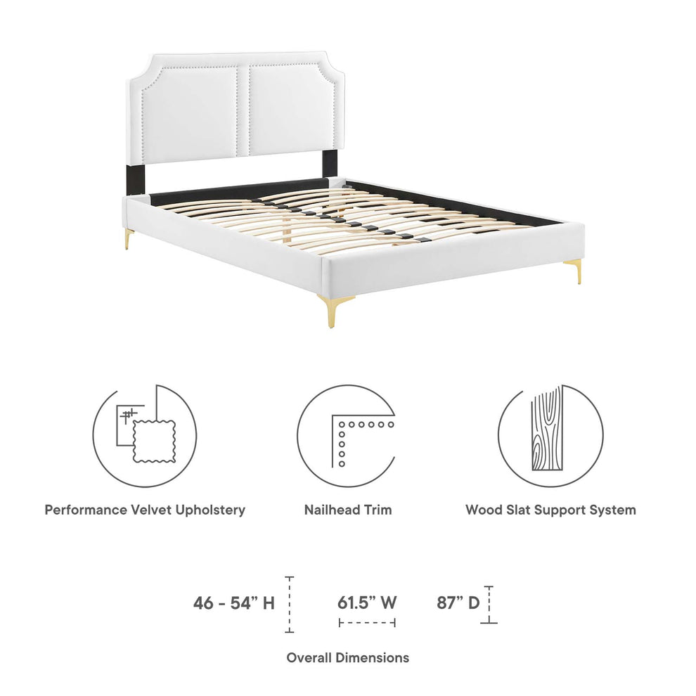 Novi Performance Velvet Twin Bed By Modway - MOD-6788 | Beds | Modishstore - 43