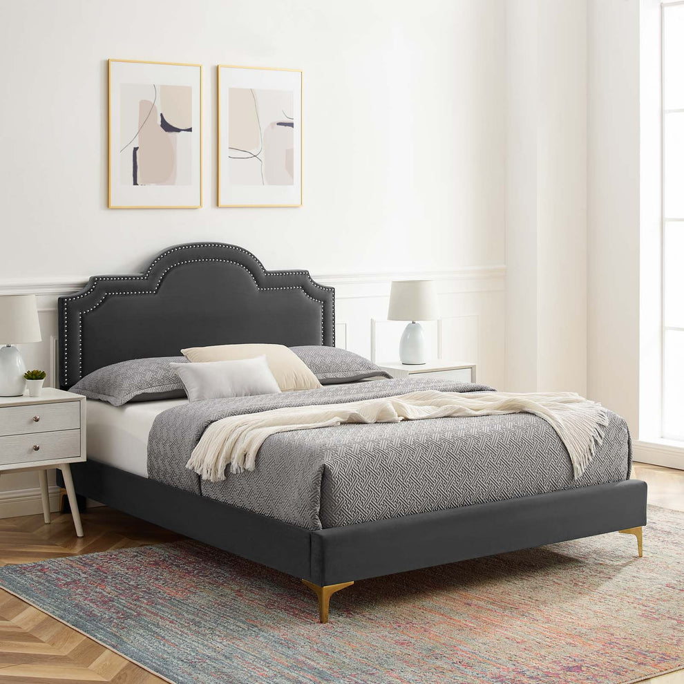Aviana Performance Velvet Twin Bed By Modway - MOD-6789 | Beds | Modishstore - 4