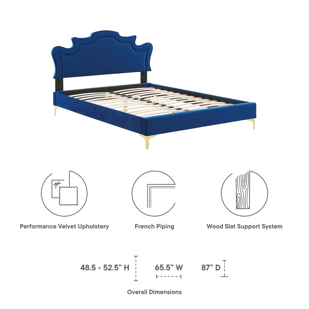Neena Performance Velvet Twin Bed By Modway - MOD-6790 | Beds | Modishstore - 32