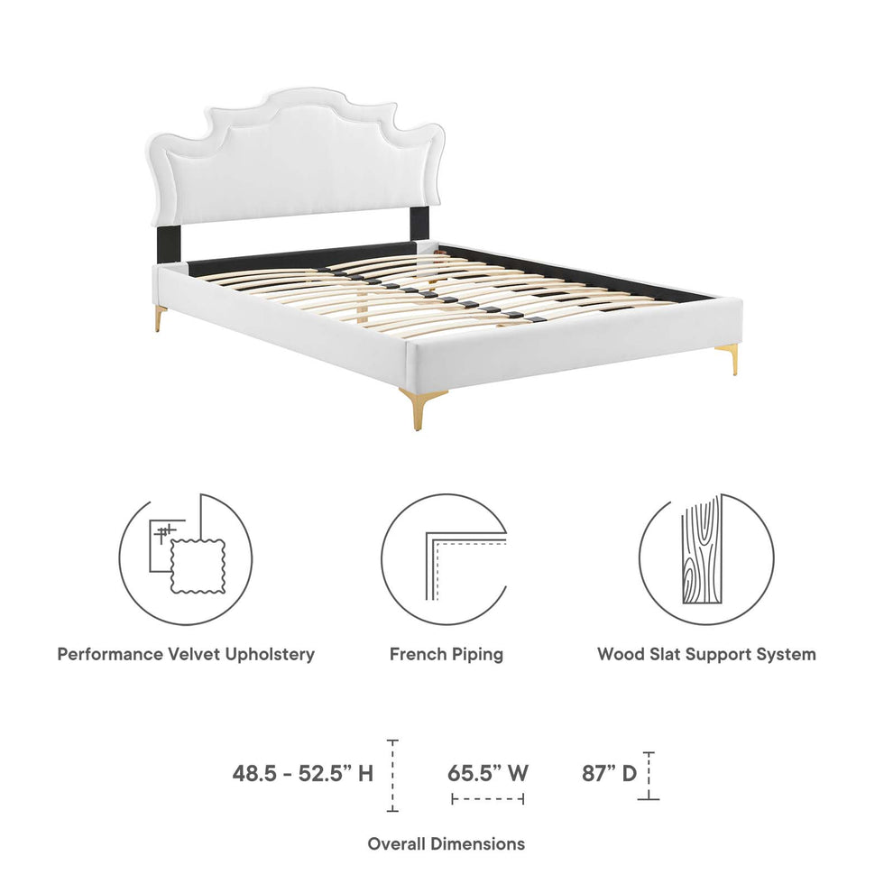 Neena Performance Velvet Twin Bed By Modway - MOD-6790 | Beds | Modishstore - 43