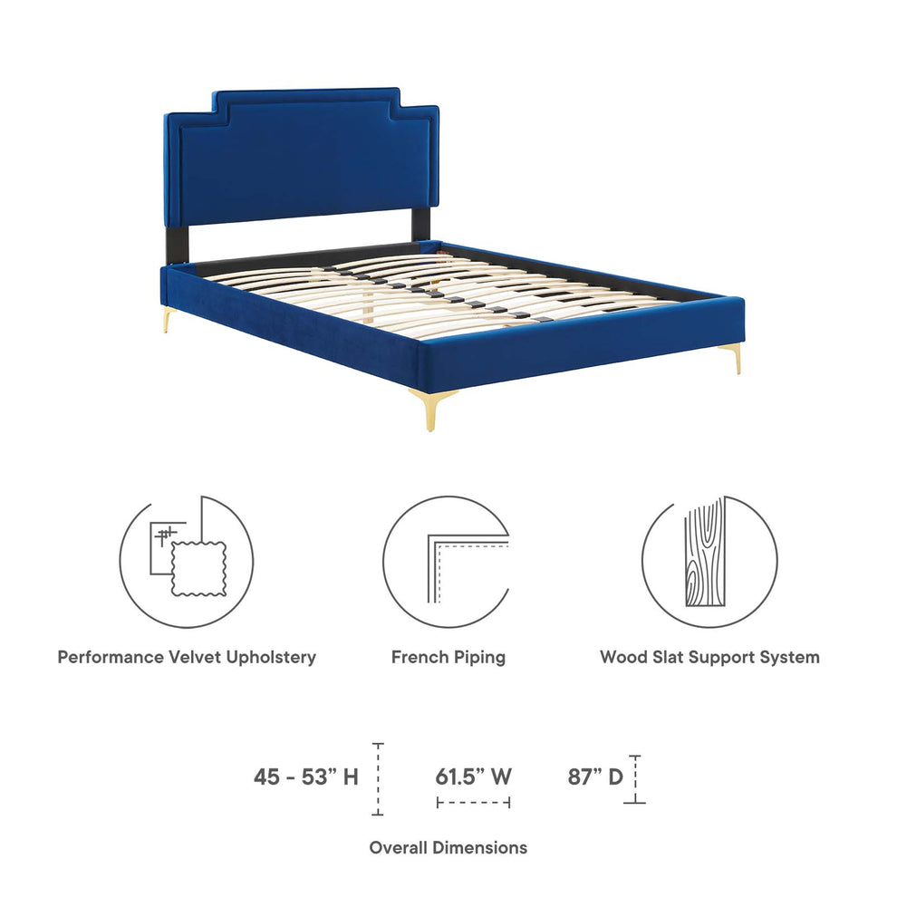 Liva Performance Velvet Twin Bed By Modway - MOD-6791 | Beds | Modishstore - 32