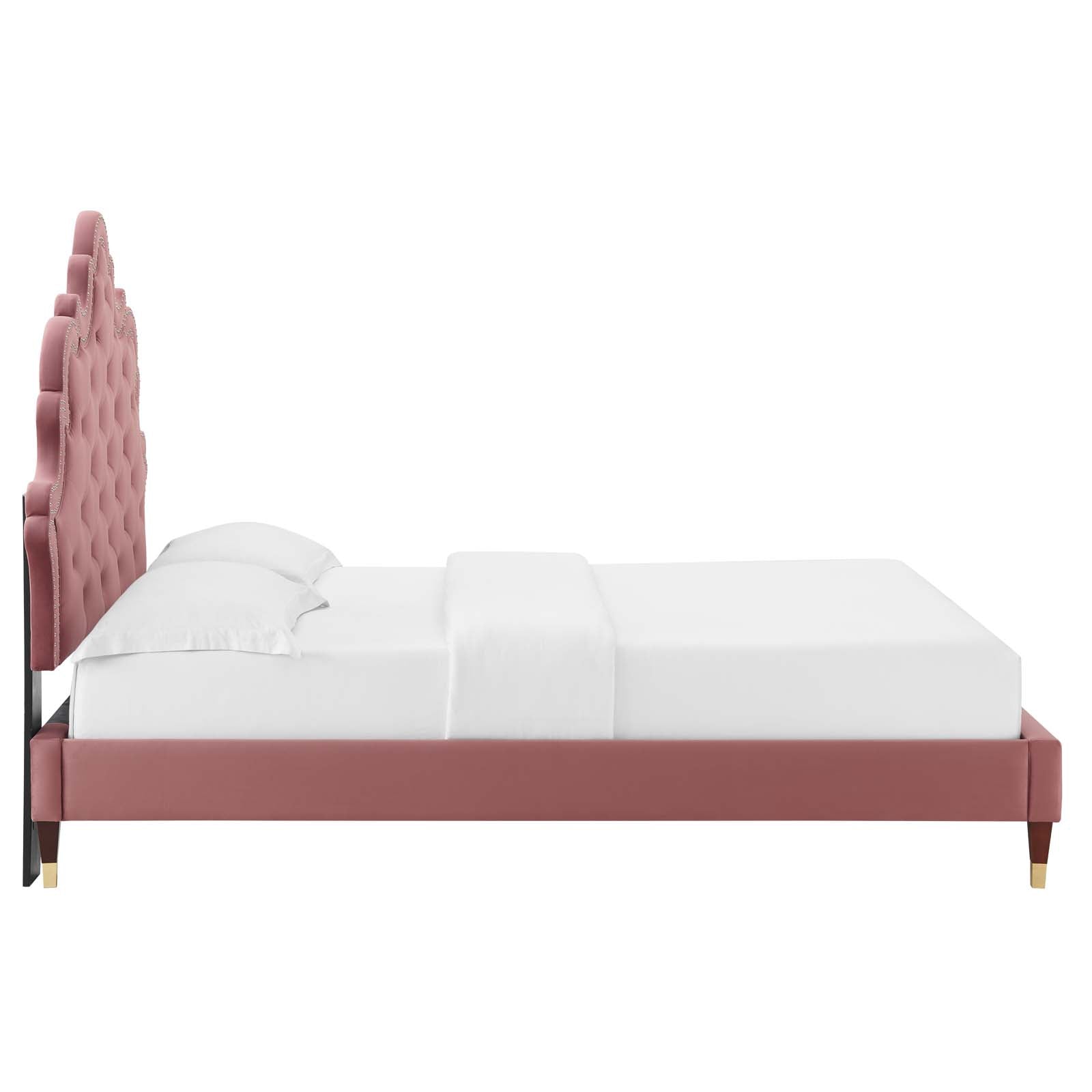 Sasha Button-Tufted Performance Velvet Twin Bed By Modway - MOD-6792 | Beds | Modishstore - 17
