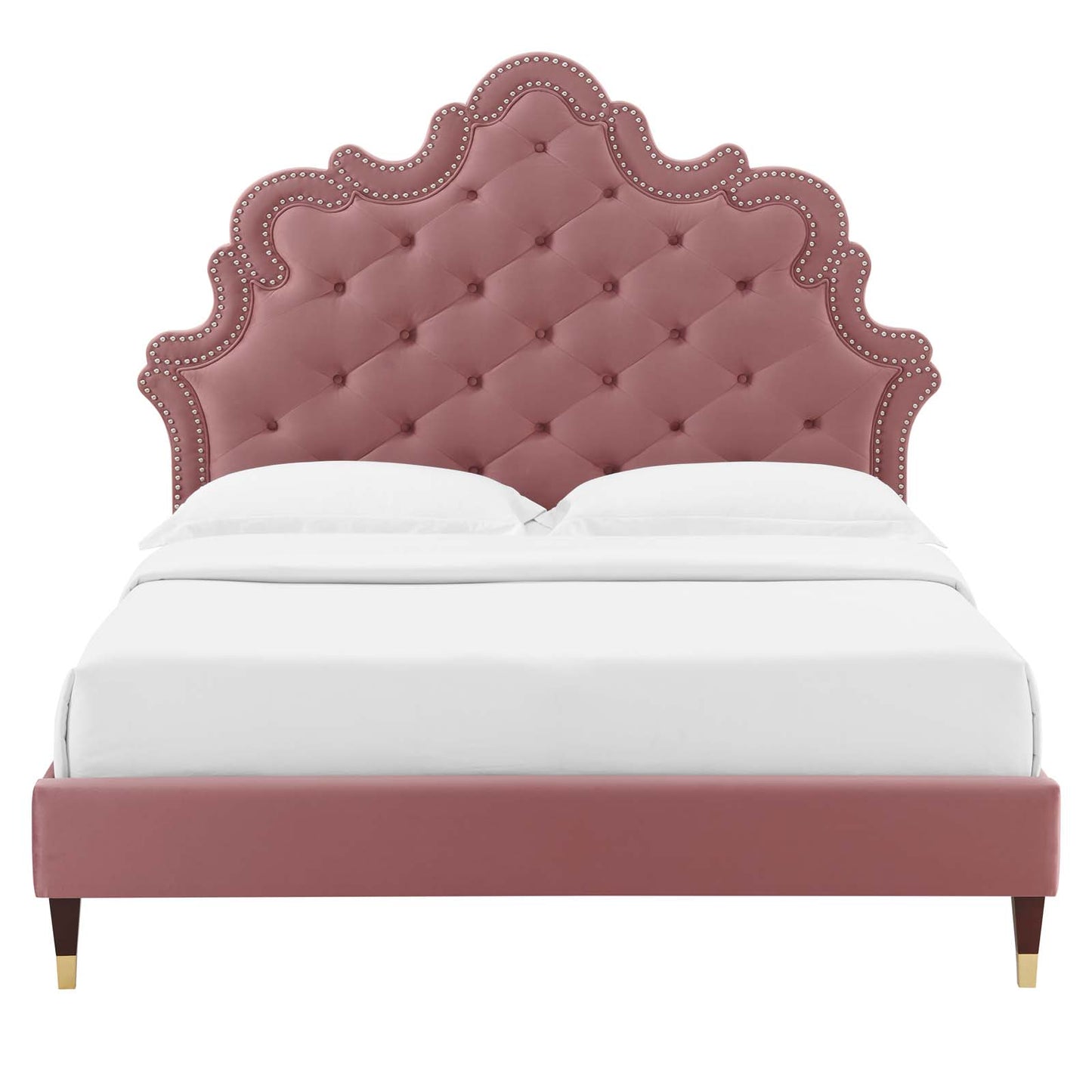 Sasha Button-Tufted Performance Velvet Twin Bed By Modway - MOD-6792 | Beds | Modishstore - 18