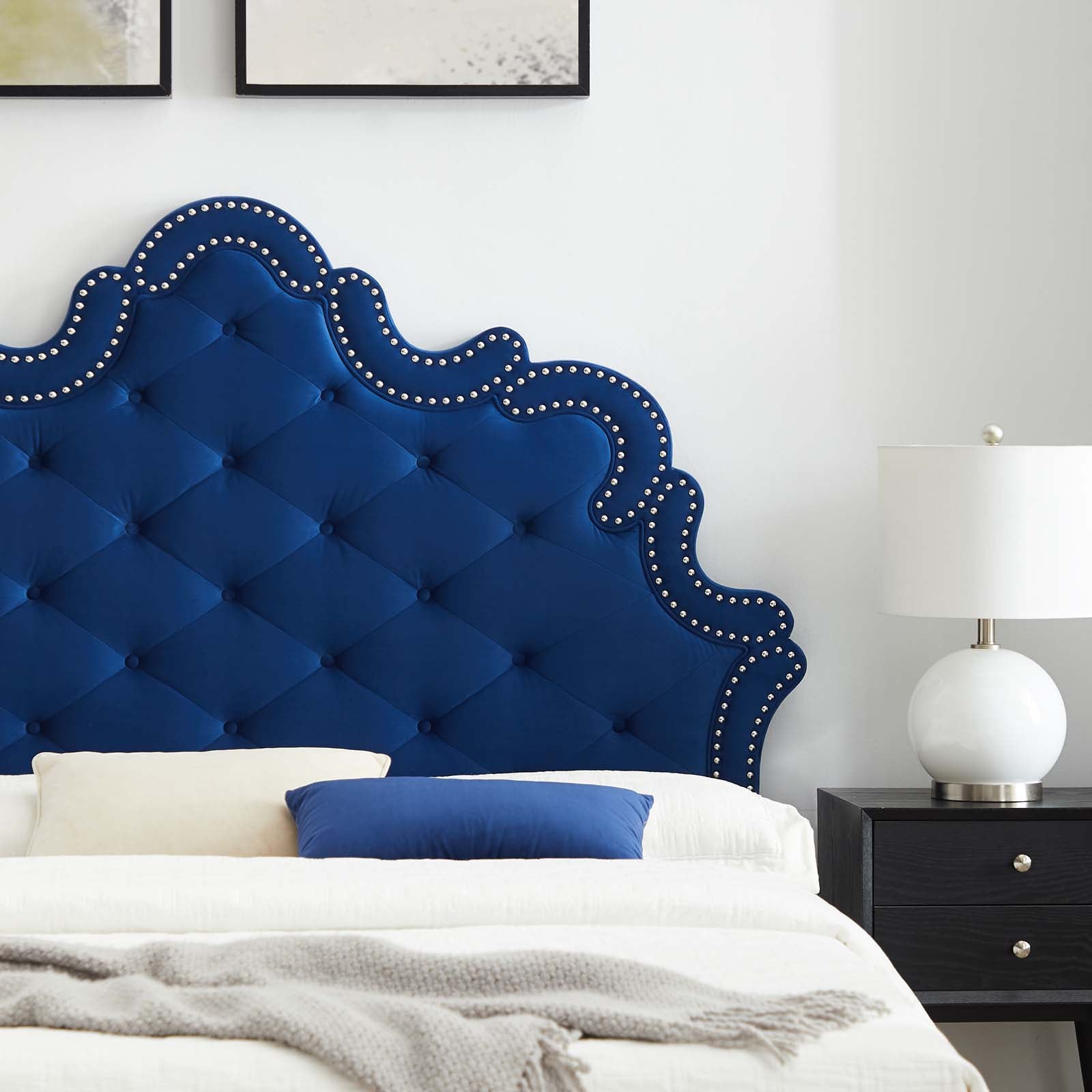 Sasha Button-Tufted Performance Velvet Twin Bed By Modway - MOD-6792 | Beds | Modishstore - 24