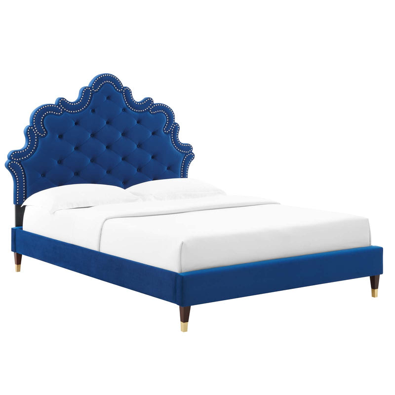 Sasha Button-Tufted Performance Velvet Twin Bed By Modway - MOD-6792 | Beds | Modishstore - 23
