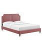 Novi Performance Velvet Twin Bed By Modway - MOD-6793 | Beds | Modishstore - 12