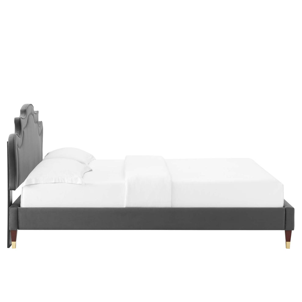 Neena Performance Velvet Twin Bed By Modway - MOD-6795 | Beds | Modishstore - 6
