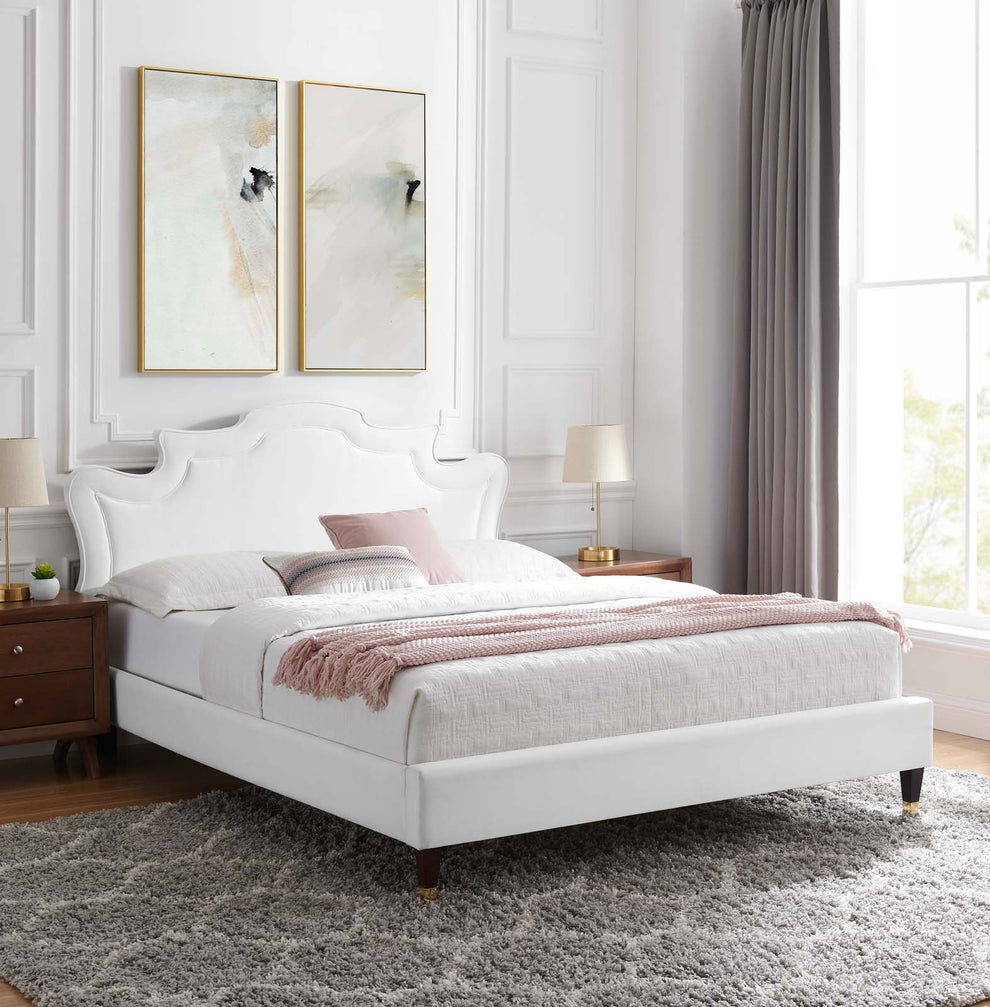 Neena Performance Velvet Twin Bed By Modway - MOD-6795 | Beds | Modishstore - 37