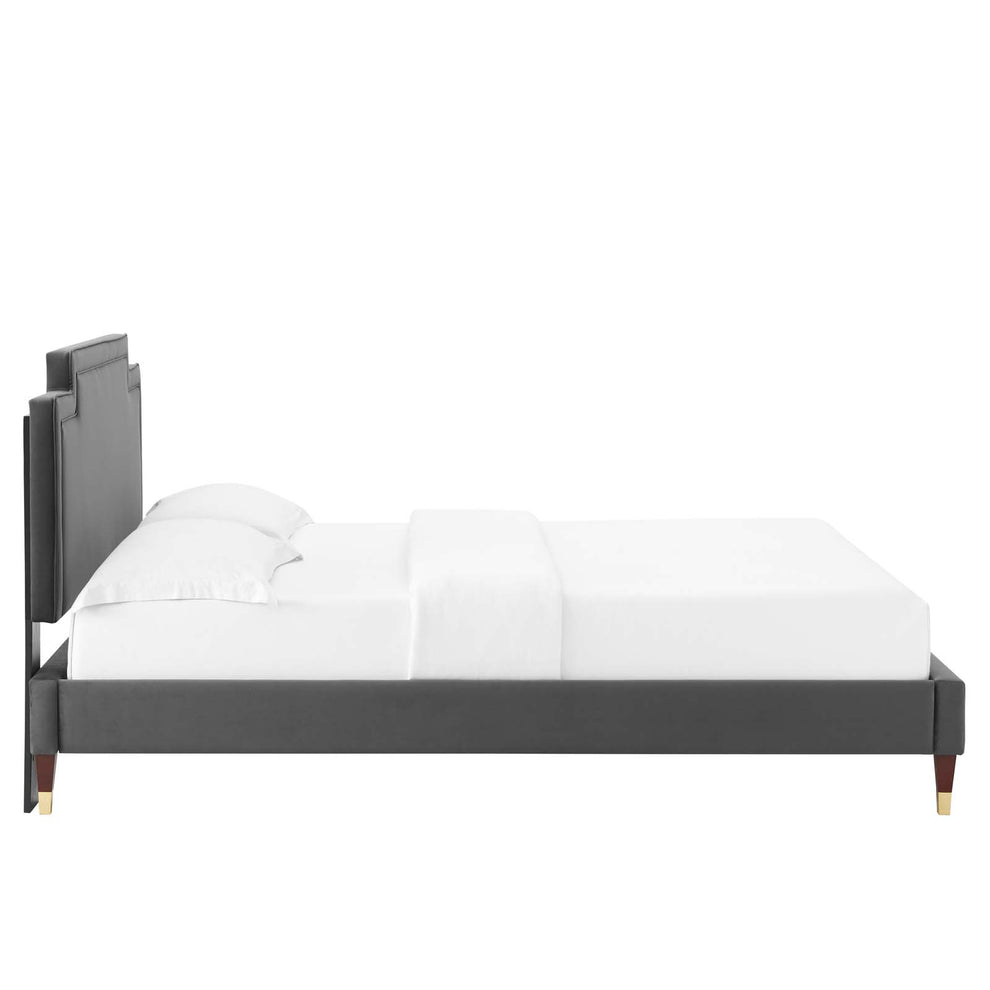 Liva Performance Velvet Twin Bed By Modway - MOD-6796 | Beds | Modishstore - 6