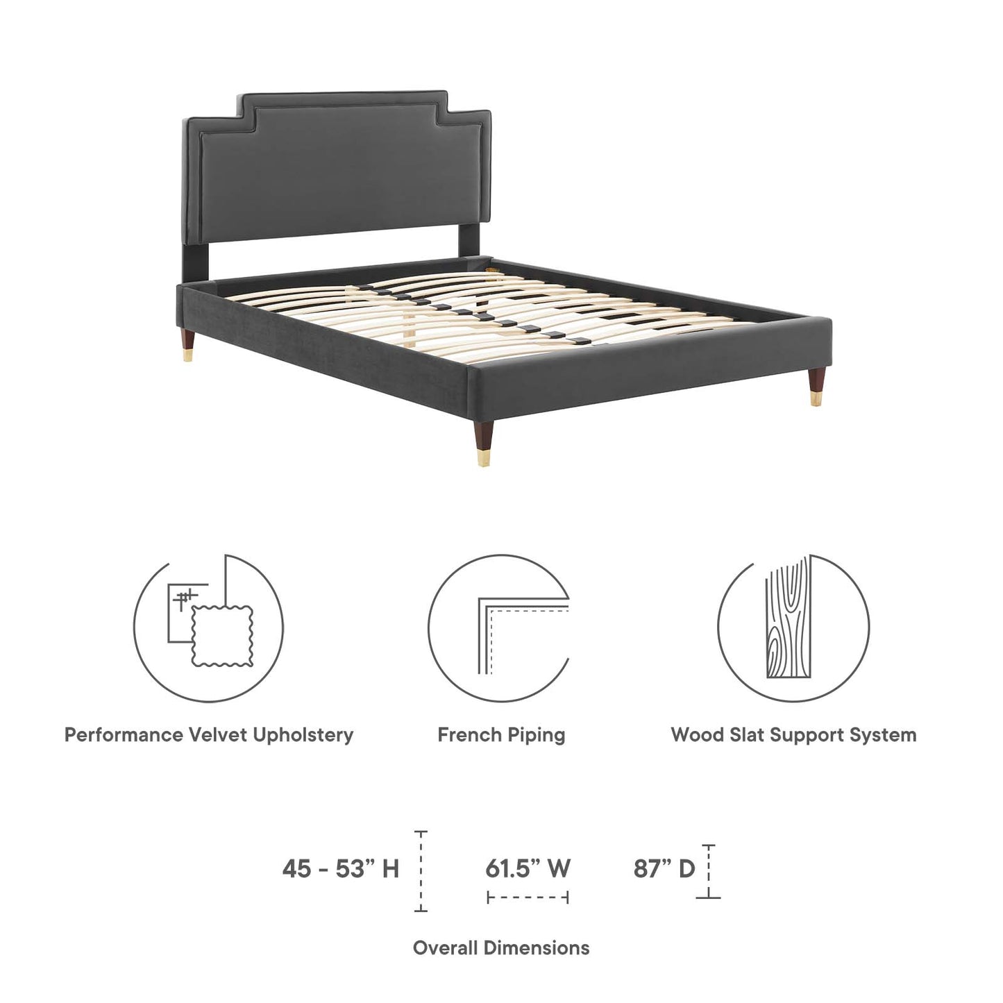 Liva Performance Velvet Twin Bed By Modway - MOD-6796 | Beds | Modishstore - 10