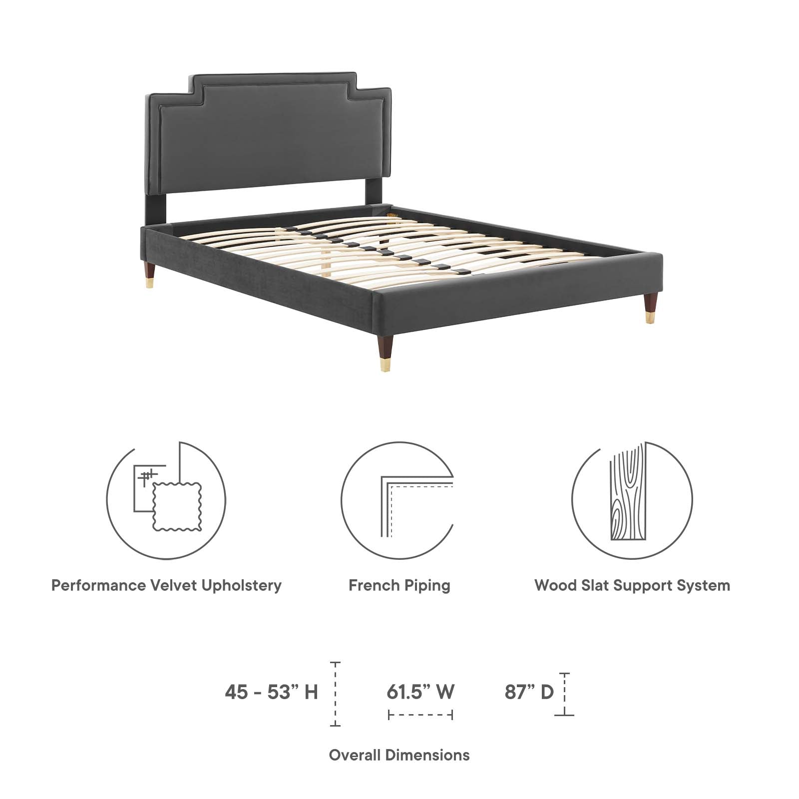 Liva Performance Velvet Twin Bed By Modway - MOD-6796 | Beds | Modishstore - 10