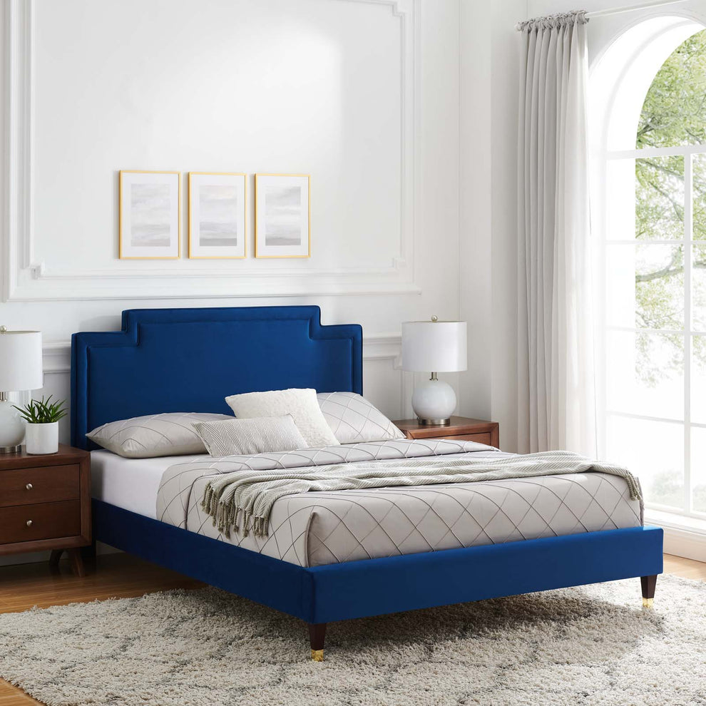 Liva Performance Velvet Twin Bed By Modway - MOD-6796 | Beds | Modishstore - 26