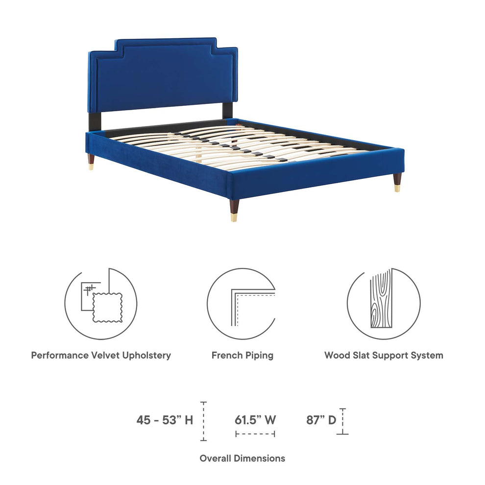 Liva Performance Velvet Twin Bed By Modway - MOD-6796 | Beds | Modishstore - 32