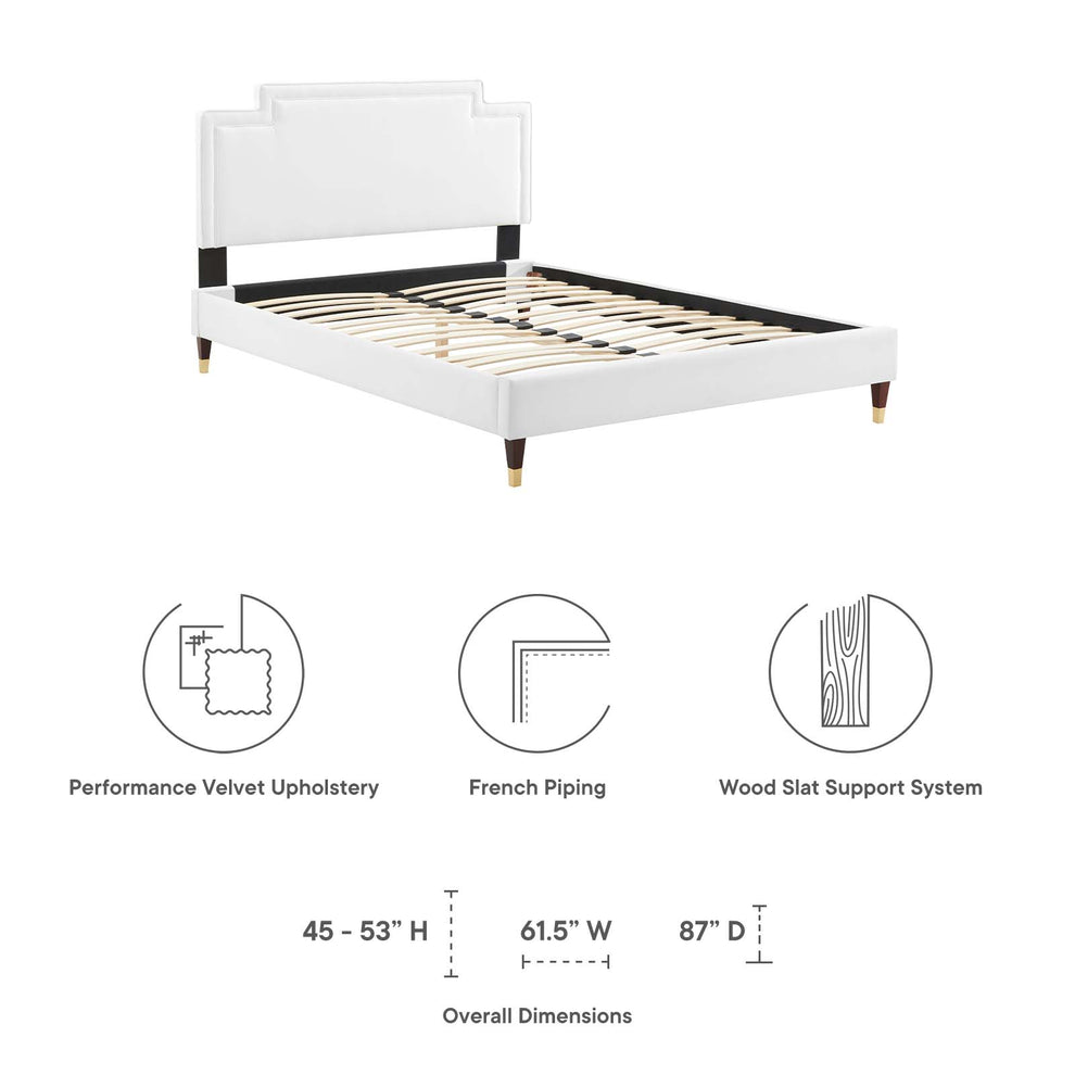 Liva Performance Velvet Twin Bed By Modway - MOD-6796 | Beds | Modishstore - 43