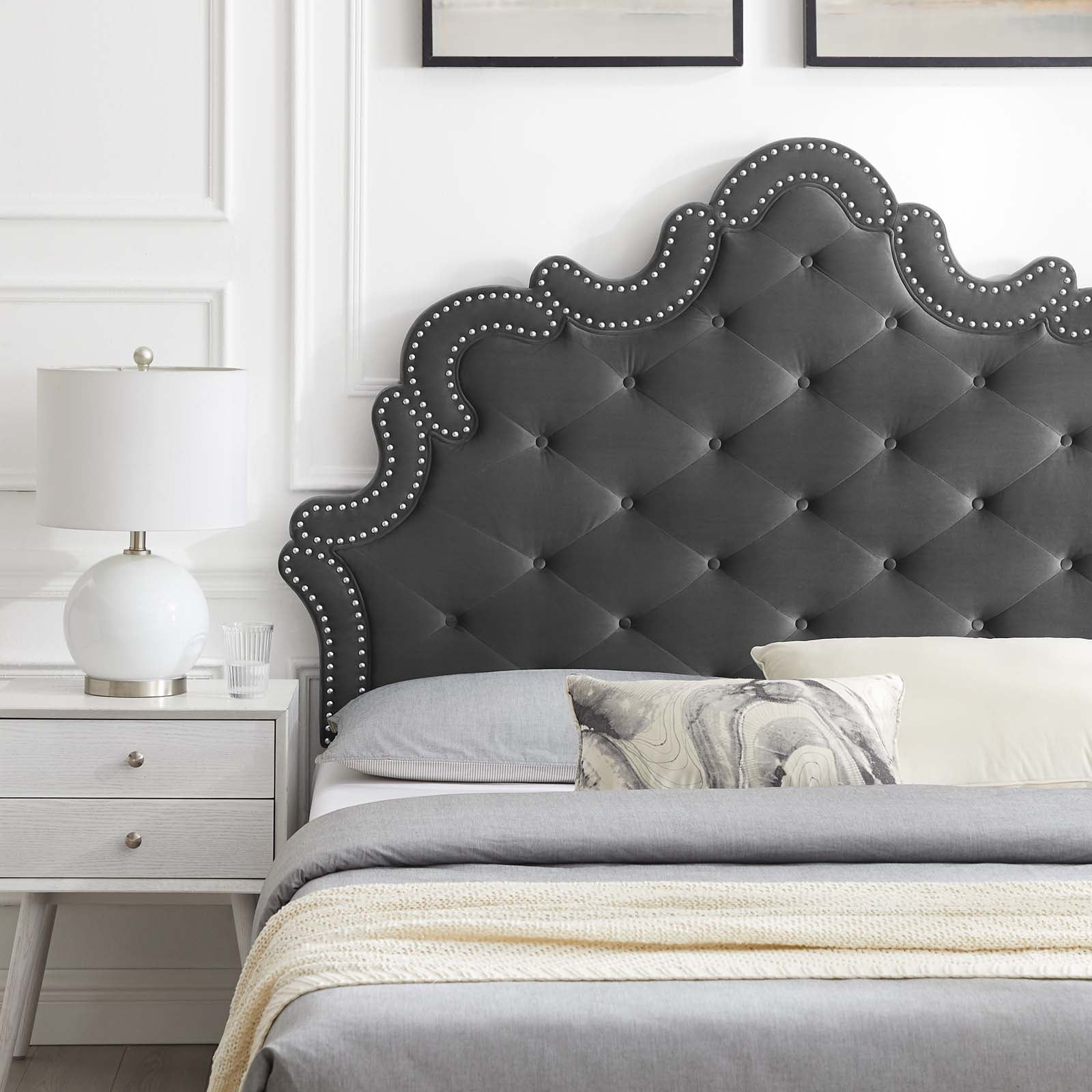 Sasha Button-Tufted Performance Velvet Twin Bed By Modway - MOD-6797 | Beds | Modishstore - 2