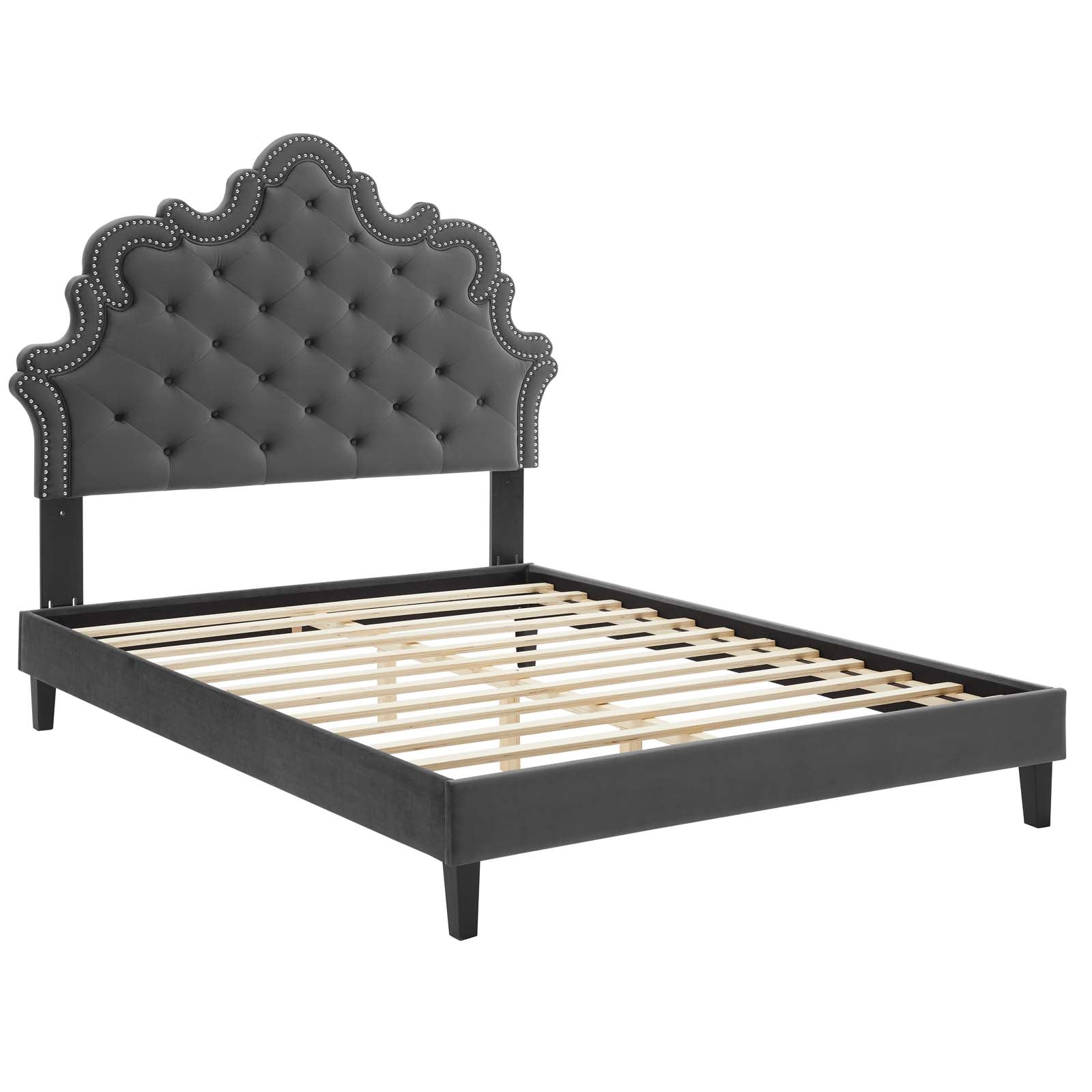 Sasha Button-Tufted Performance Velvet Twin Bed By Modway - MOD-6797 | Beds | Modishstore - 5