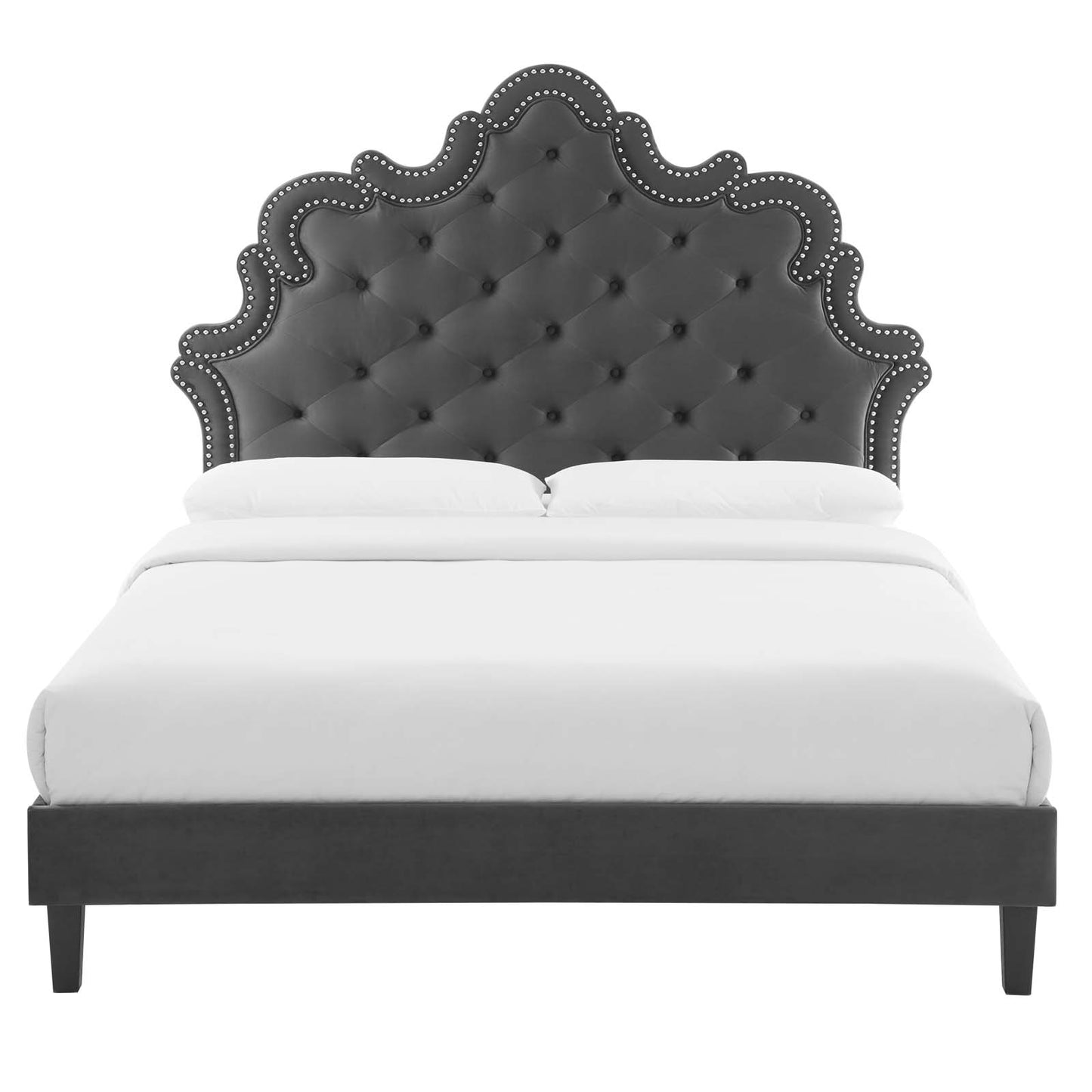 Sasha Button-Tufted Performance Velvet Twin Bed By Modway - MOD-6797 | Beds | Modishstore - 7