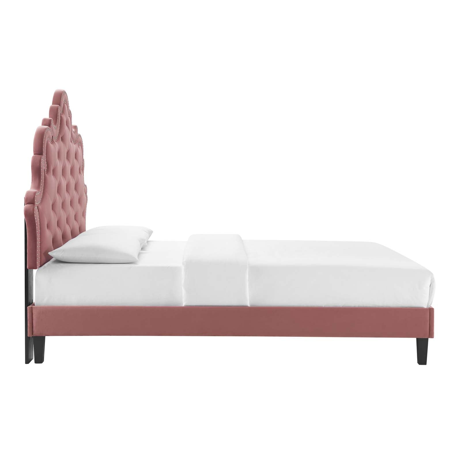 Sasha Button-Tufted Performance Velvet Twin Bed By Modway - MOD-6797 | Beds | Modishstore - 17