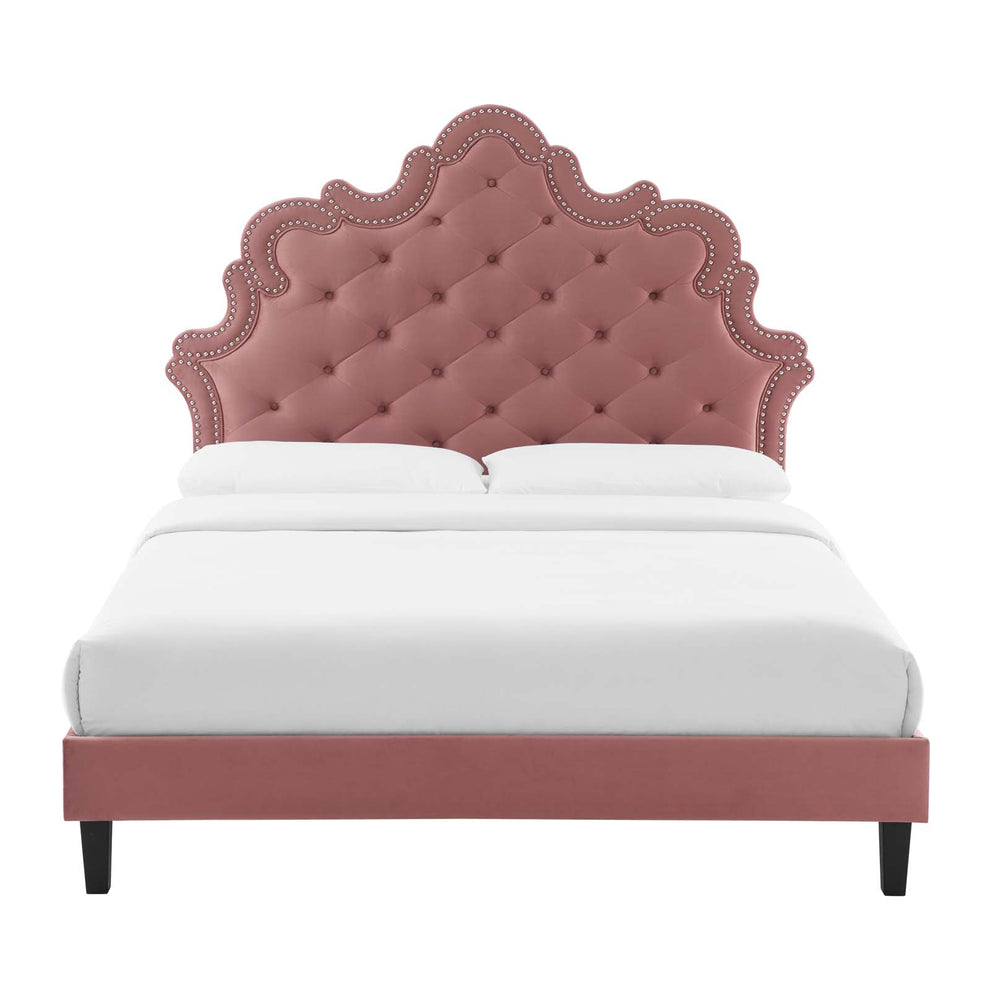 Sasha Button-Tufted Performance Velvet Twin Bed By Modway - MOD-6797 | Beds | Modishstore - 18