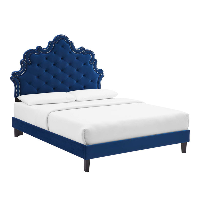 Sasha Button-Tufted Performance Velvet Twin Bed By Modway - MOD-6797 | Beds | Modishstore - 23