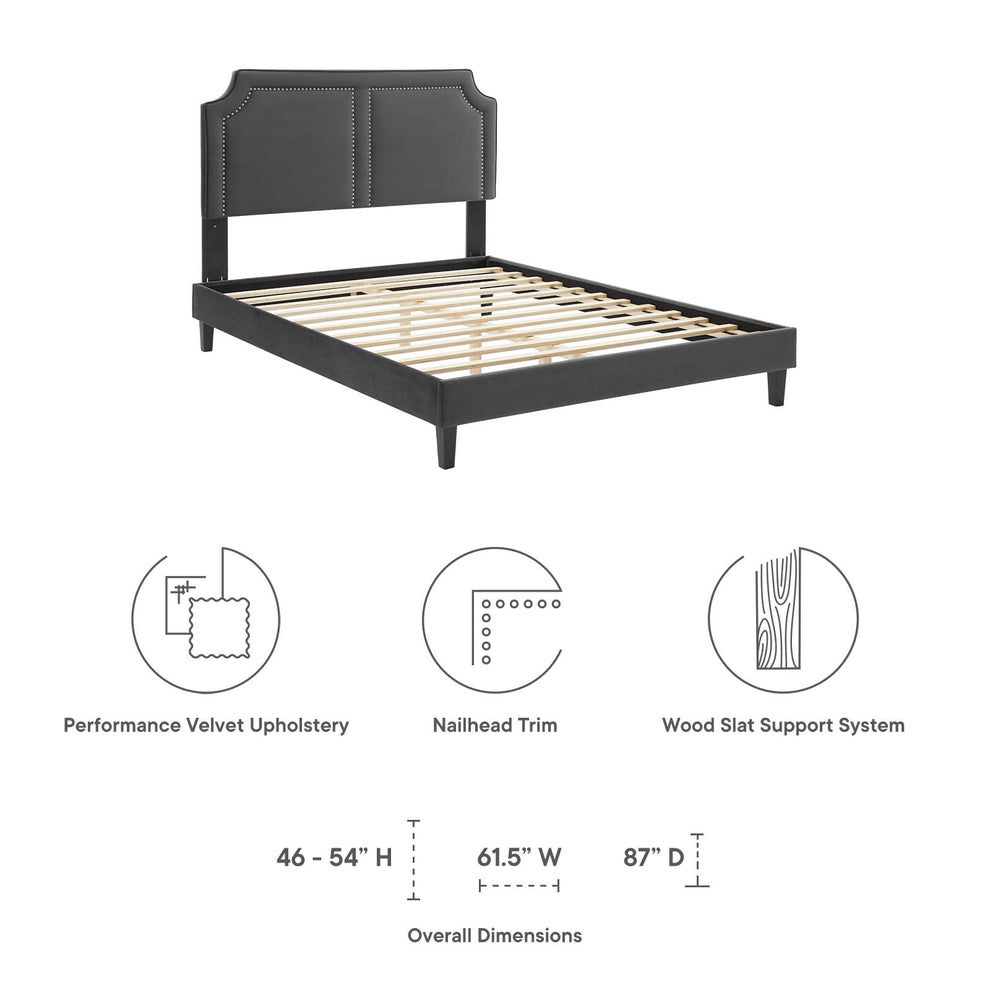 Novi Performance Velvet Twin Bed By Modway - MOD-6798 | Beds | Modishstore - 10