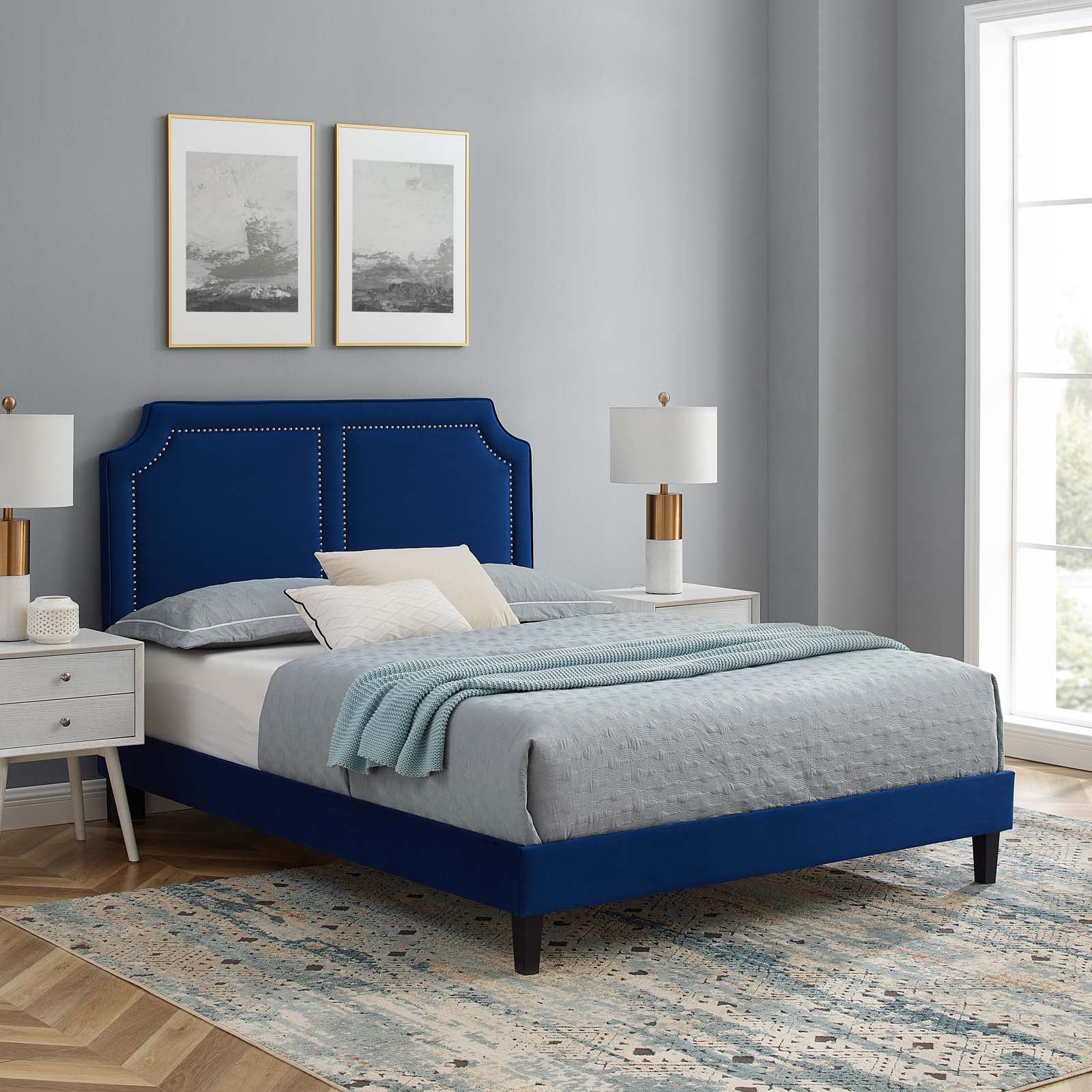 Novi Performance Velvet Twin Bed By Modway - MOD-6798 | Beds | Modishstore - 26