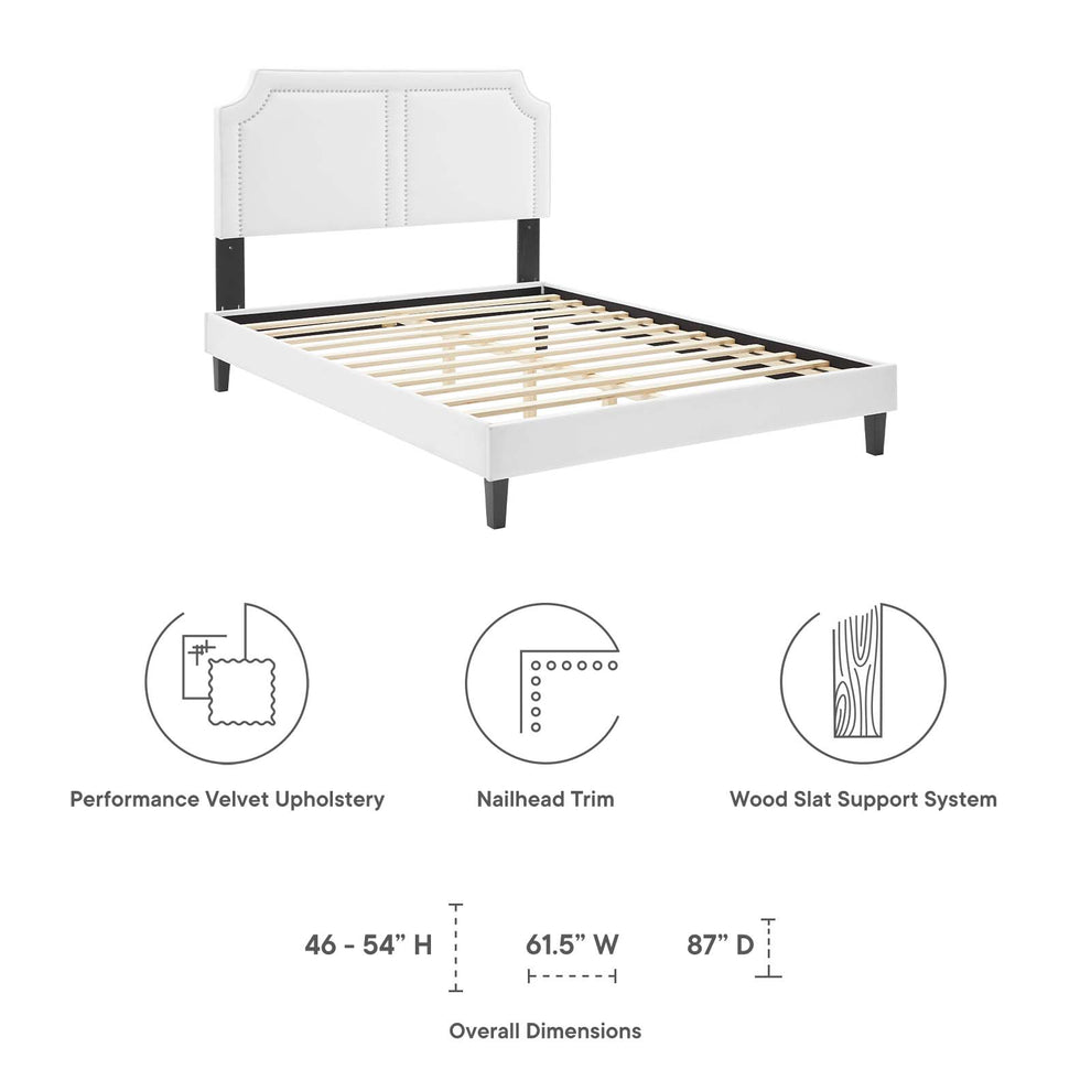 Novi Performance Velvet Twin Bed By Modway - MOD-6798 | Beds | Modishstore - 43