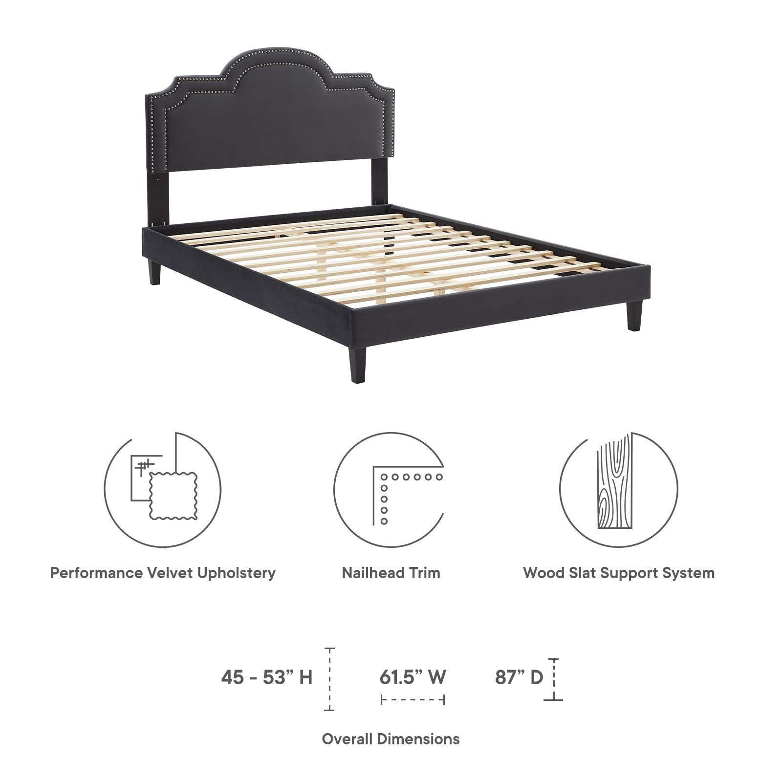 Aviana Performance Velvet Twin Bed By Modway - MOD-6799 | Beds | Modishstore - 10