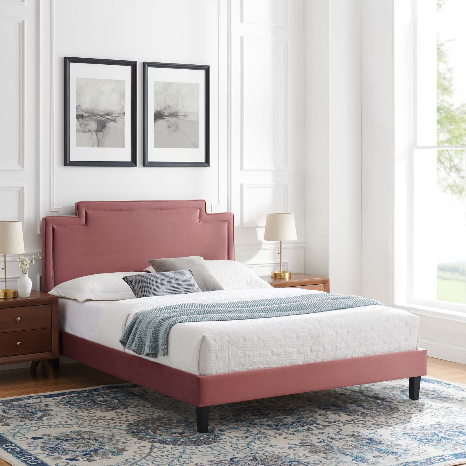 Liva Performance Velvet Twin Bed By Modway - MOD-6801 | Beds | Modishstore - 15