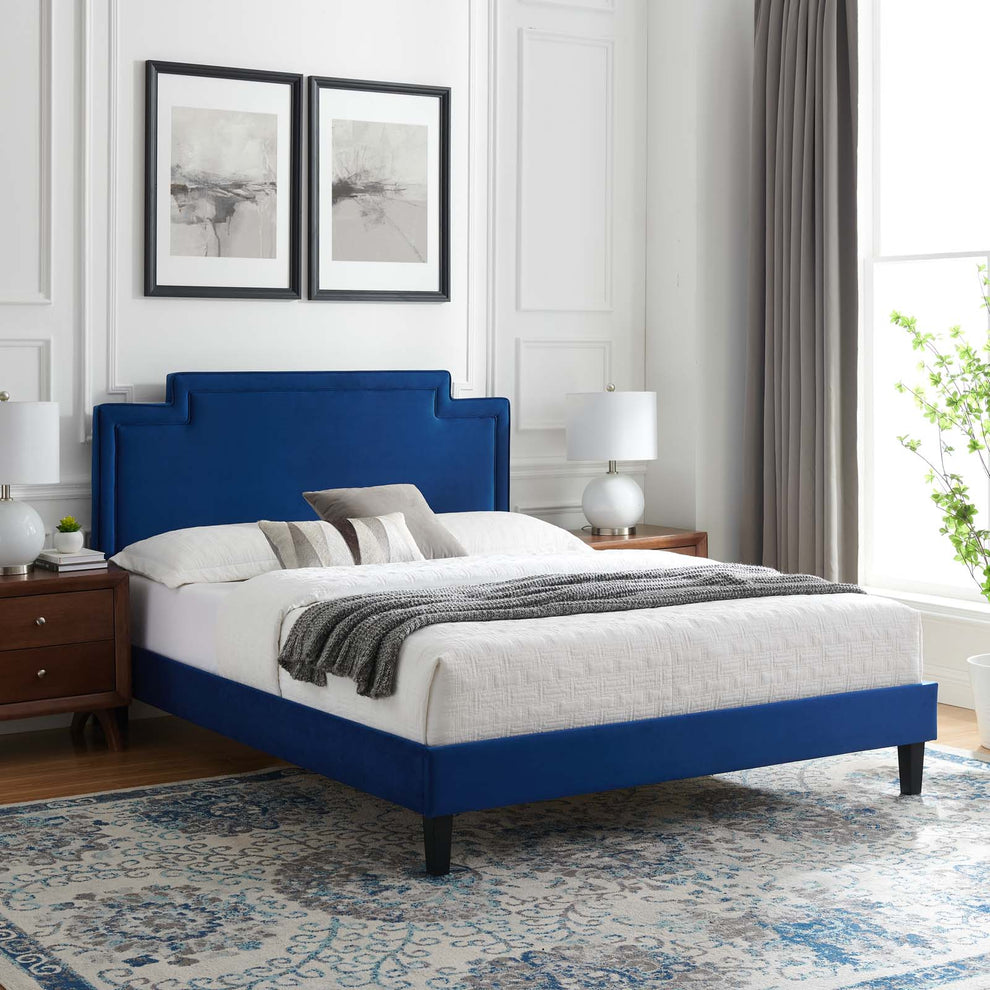 Liva Performance Velvet Twin Bed By Modway - MOD-6801 | Beds | Modishstore - 26