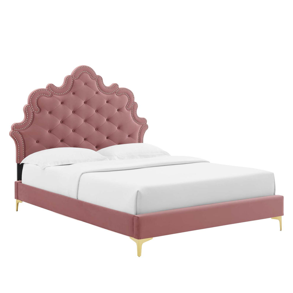Sasha Button-Tufted Performance Velvet Full Bed By Modway - MOD-6802 | Beds | Modishstore - 2