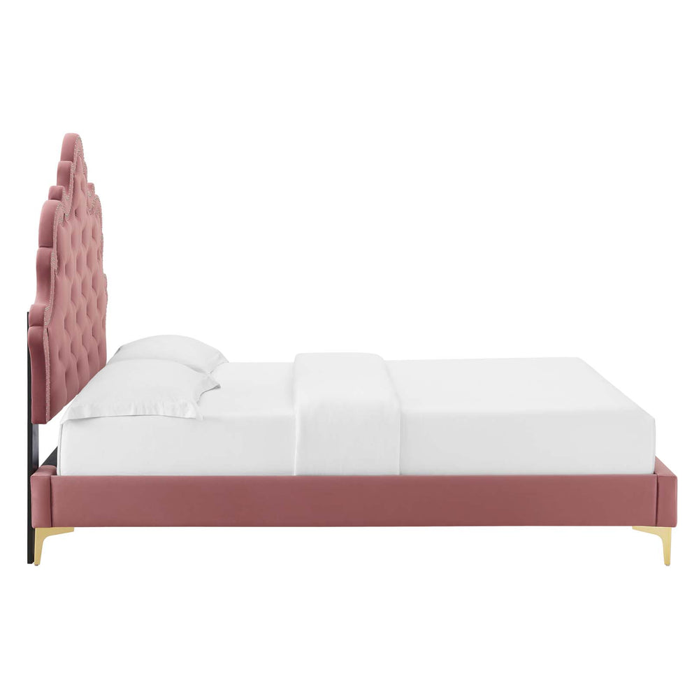 Sasha Button-Tufted Performance Velvet Full Bed By Modway - MOD-6802 | Beds | Modishstore - 6