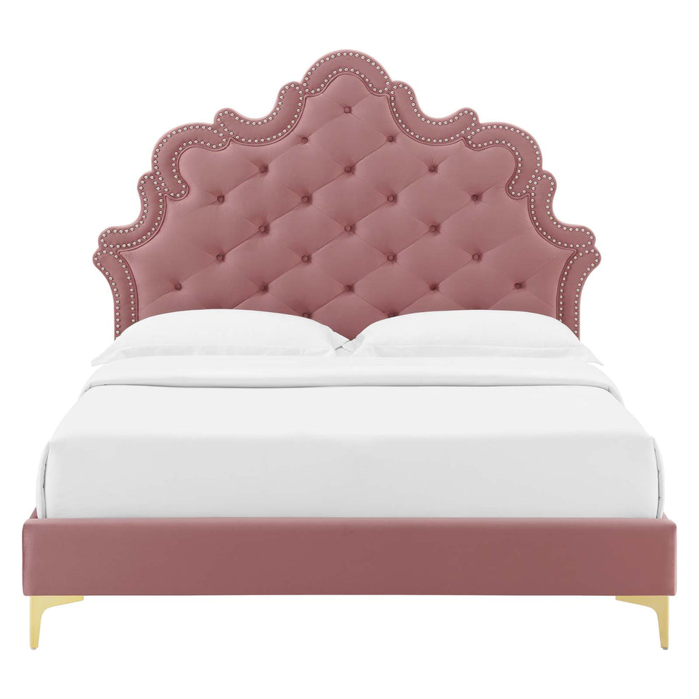 Sasha Button-Tufted Performance Velvet Full Bed By Modway - MOD-6802 | Beds | Modishstore - 7