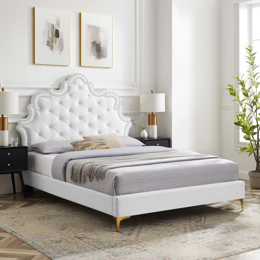 Sasha Button-Tufted Performance Velvet Full Bed By Modway - MOD-6802 | Beds | Modishstore - 26