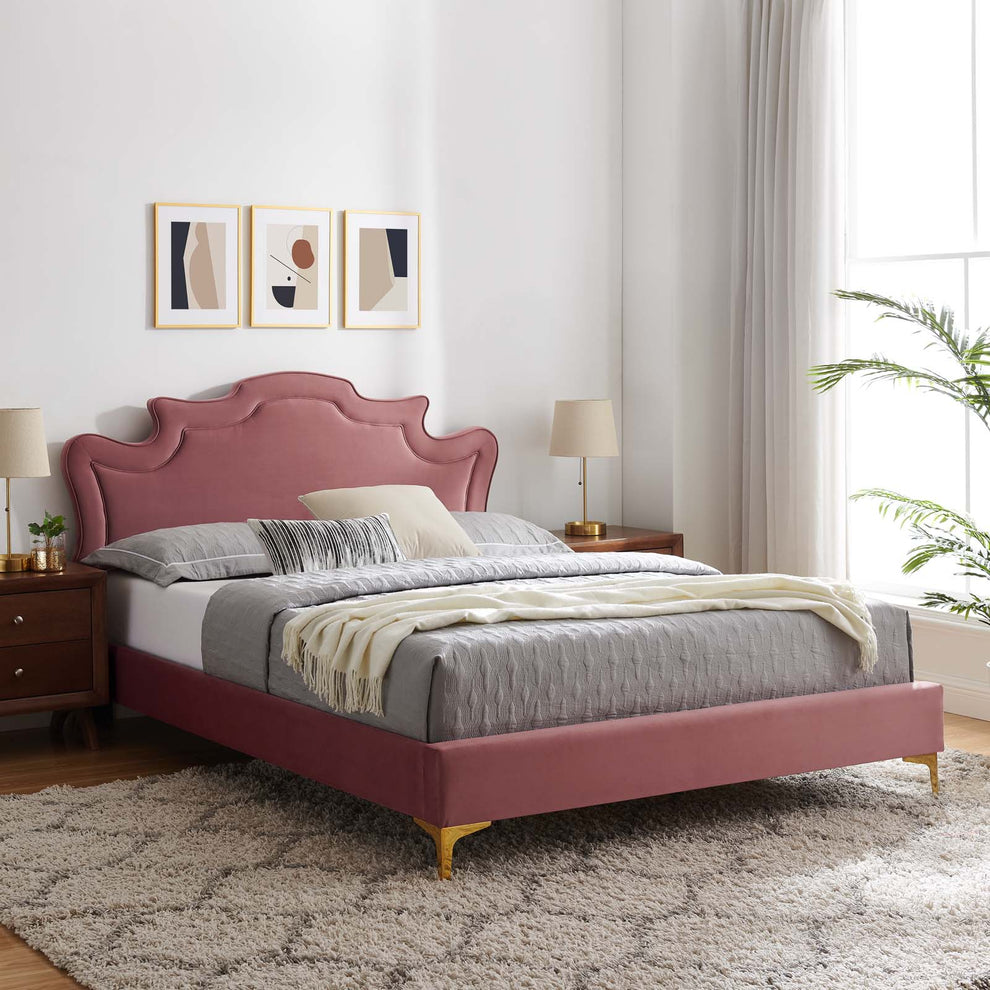 Neena Performance Velvet Full Bed By Modway - MOD-6805 | Beds | Modishstore - 15