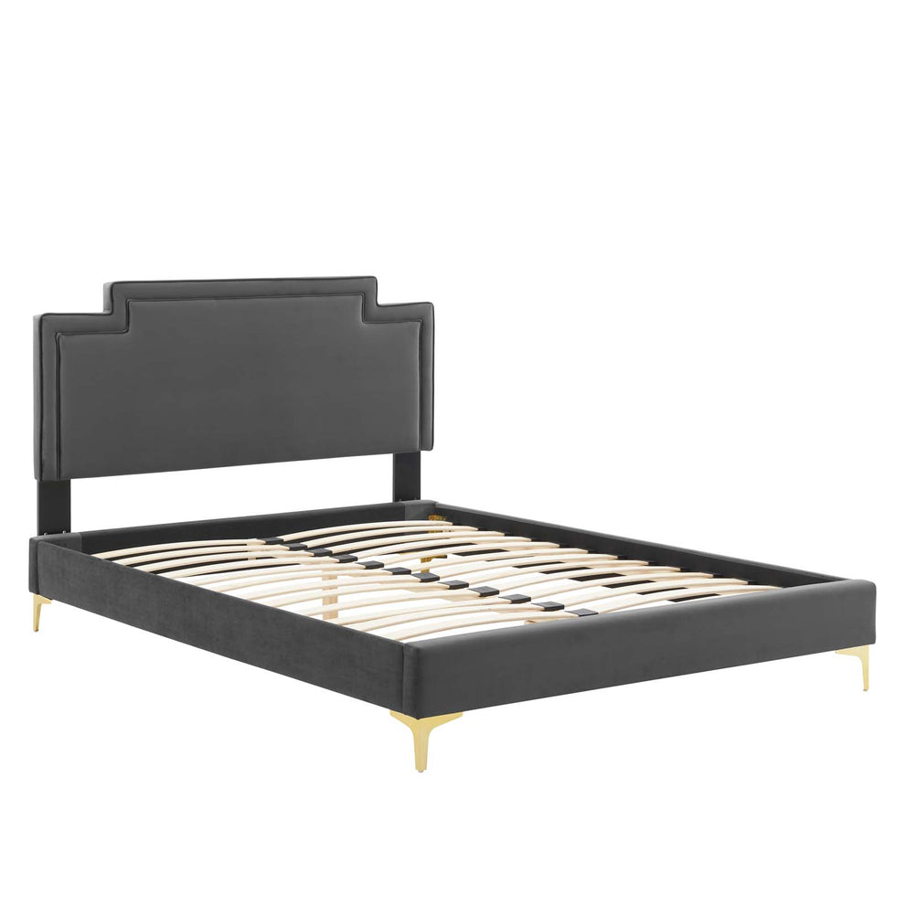 Liva Performance Velvet Full Bed By Modway - MOD-6806 | Beds | Modishstore - 5