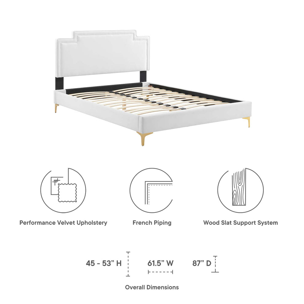 Liva Performance Velvet Full Bed By Modway - MOD-6806 | Beds | Modishstore - 43
